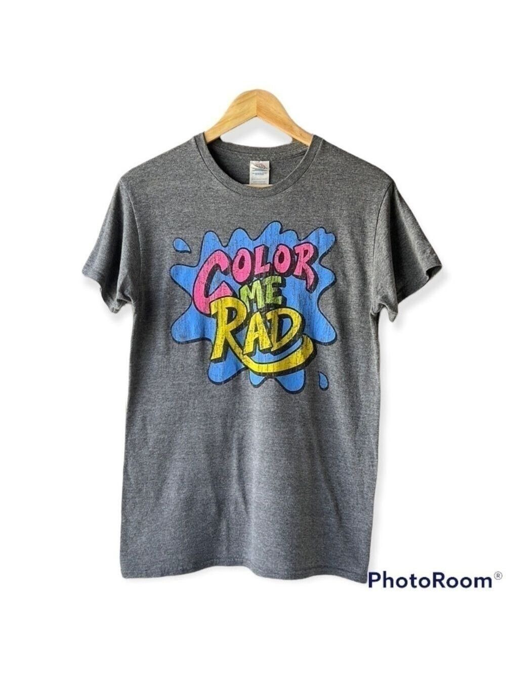 𝅺delta Apparel Grey Color Me Rad Graphic Tee